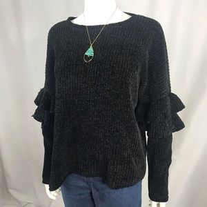 Chenille Ruffle Sweater